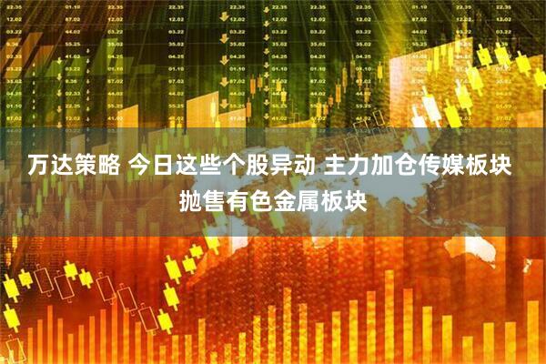 万达策略 今日这些个股异动 主力加仓传媒板块 抛售有色金属板块